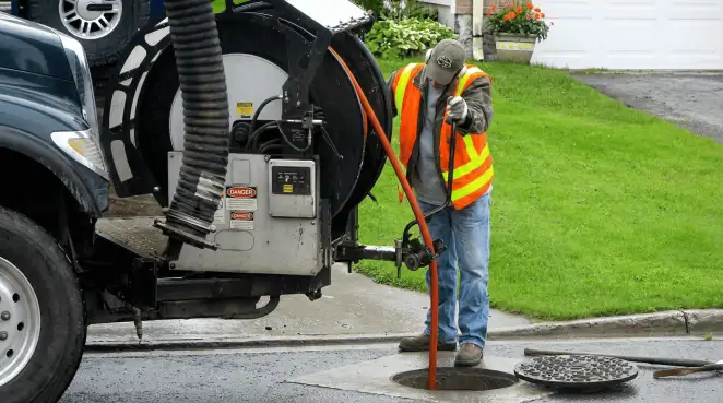 Technician using specialized drainage equipment for sewer line cleaning and foundation protection in Erie, PA